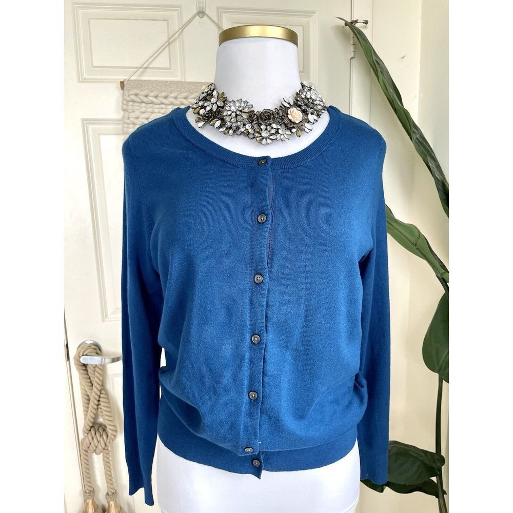Lane Bryant Womens Cardigan‎ NEW Sweater Size 14/16 Blue Long Sleeve Button Top
